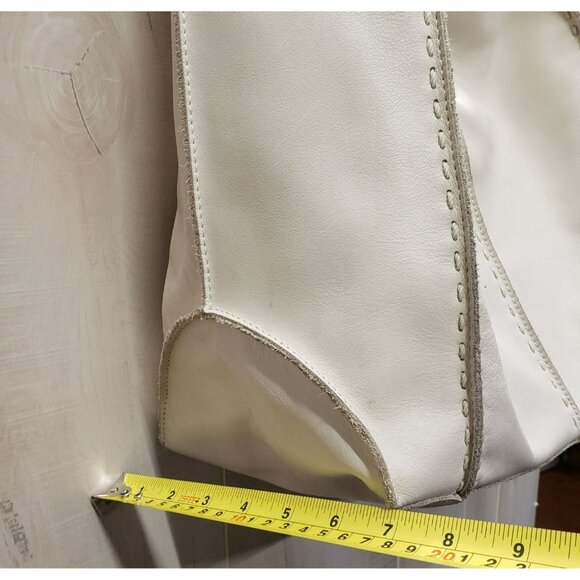 The Sak Large Tote Bag Los Feliz Leather Shoulder Purse Stone Brown Handle - Picture 4 of 13